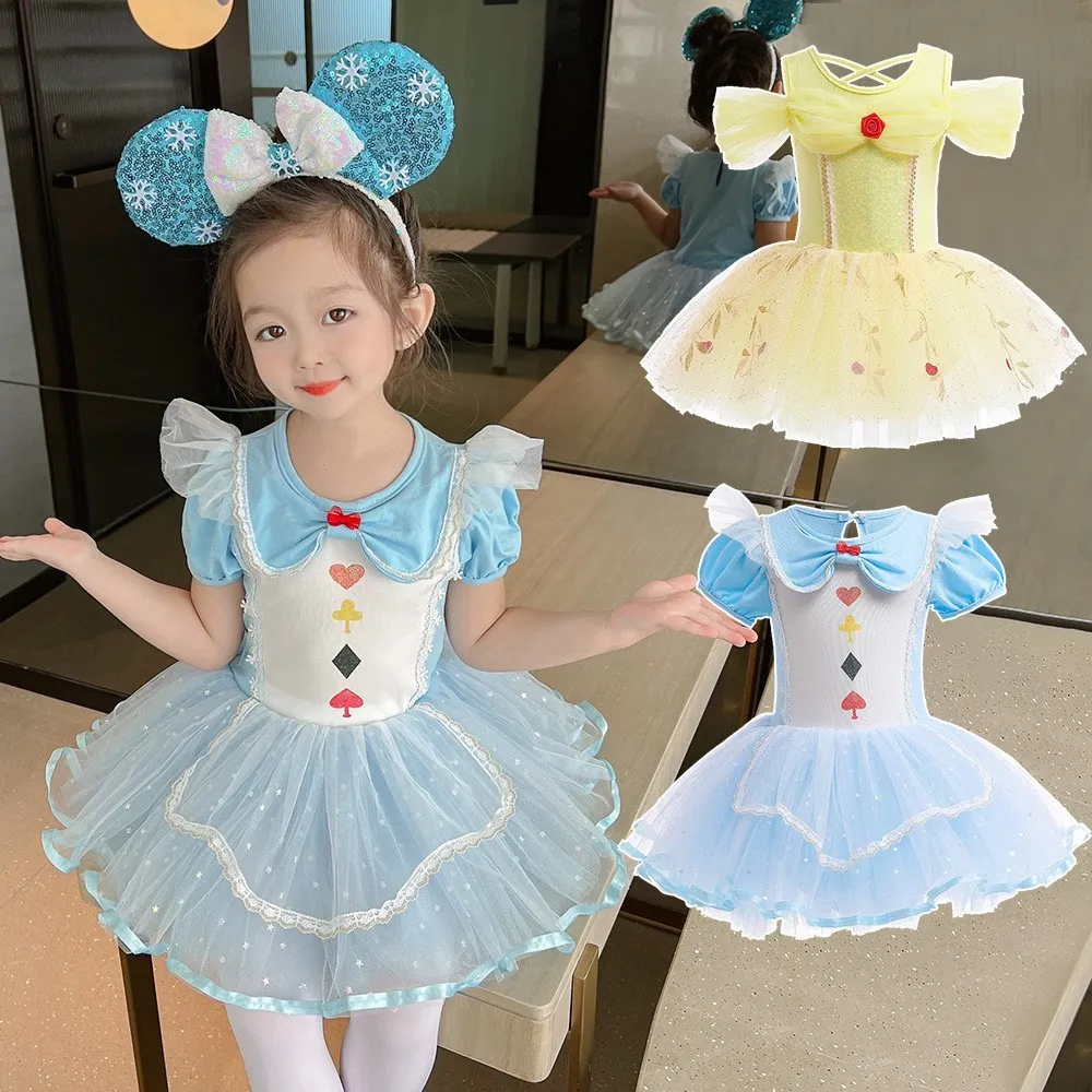 

Anna Alice Tutu Dress Girl Halloween Cosplay Elsa Costume Kids Belle Birthday Party Wedding Dress Kid Carvinal Vestidos