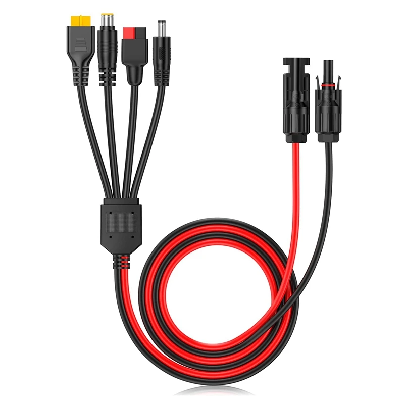 Solar Panel Connector Cable 4 In 1 Compatible With Anderson Connector DC Adapter XT60 Power Plug
Solar Panel Connector Cable 4 In 1 Compatible With Anderson Connector DC Adapter XT60 Power Plug