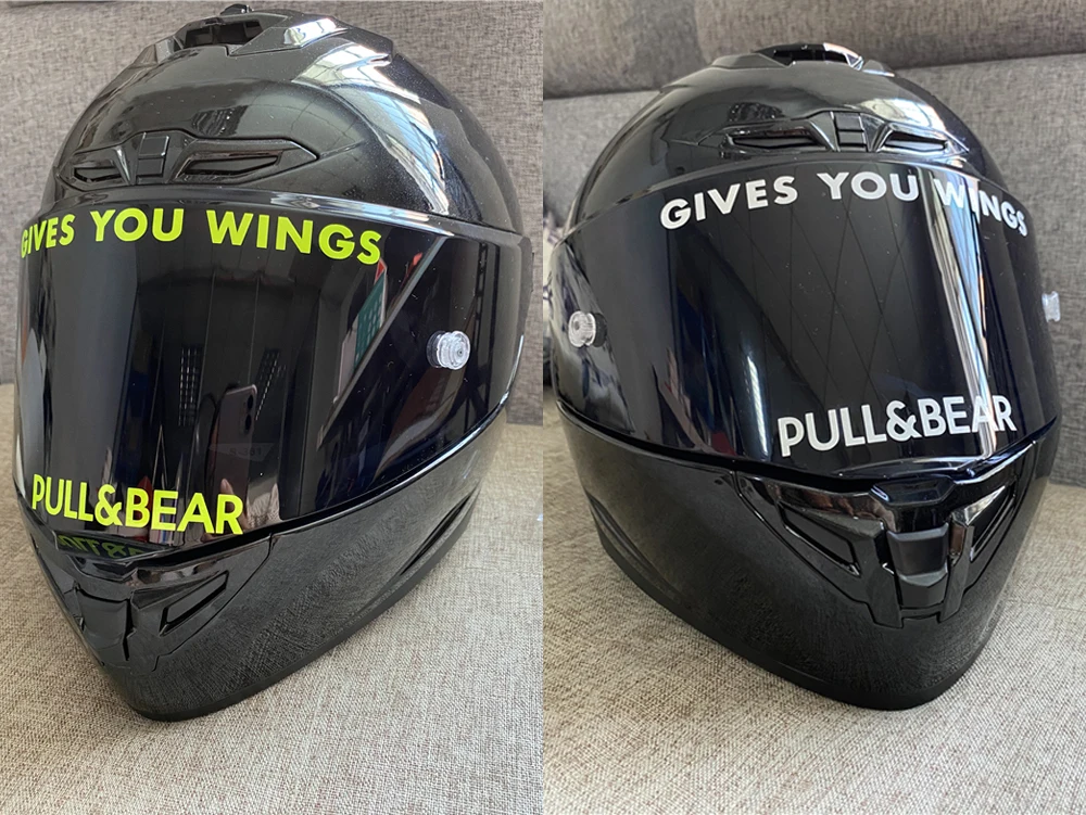 GIVES YOU WINGS Motor Racing Stickers GP Helmet Visor Lens Decorate Applique Car Decals
GIVES YOU WINGS Motor Racing Stickers GP Helmet Visor Lens Decorate Applique Car Decals