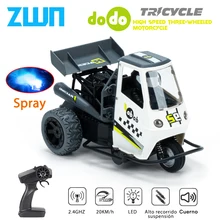ZWN S915 Three Wheels RC Car With Lights Spray 2.4G Remote Control Electric High Speed Emulation Motorcycles Toys For Kids
