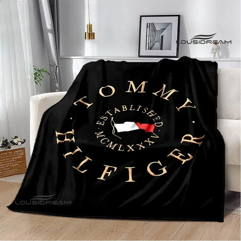 

Одеяло T-Tommy-hilfiger с принтом логотипа, теплое одеяло, мягкое и удобное одеяло, домашнее дорожное одеяло, подарок на день рождения