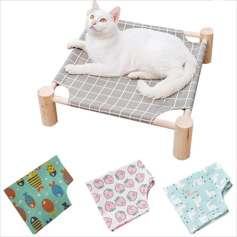 Cat and Dog Hammock Bed Wooden Cat Hammock Elevated Cooling Bed Detachable Portable Indoor Outdoor Pet Bed Suitable
Cat and Dog Hammock Bed Wooden Cat Hammock Elevated Cooling Bed Detachable Portable Indoor Outdoor Pet Bed Suitable