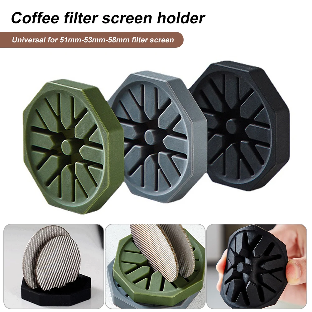 Silicone Espresso Puck Stand Screen Holder Coffee Filter Screen Holder 51/53/58mm Reusable Coffee Filters Espresso Machine Puck
Silicone Espresso Puck Stand Screen Holder Coffee Filter Screen Holder 51/53/58mm Reusable Coffee Filters Espresso Machine Puck