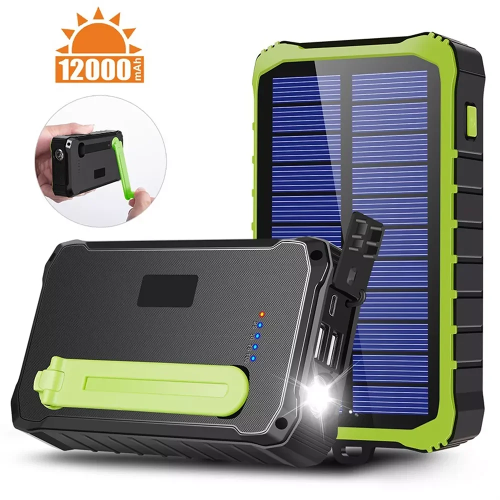 NEW Solar Power Bank 12000 mAh Outdoor Emergency Portable Power Bank LED Lighting Mobile Phone Battery External Auxiliary Charge
NEW Solar Power Bank 12000 mAh Outdoor Emergency Portable Power Bank LED Lighting Mobile Phone Battery External Auxiliary Charge