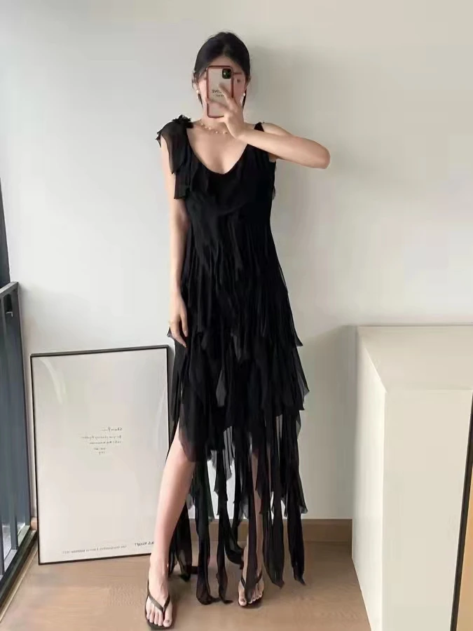 Новинка 2023, модное подиумное платье хорошего качества из смеси шелка и вискозы, необычное тяжелое промышленное платье
Новинка 2023, модное подиумное платье хорошего качества из смеси шелка и вискозы, необычное тяжелое промышленное платье