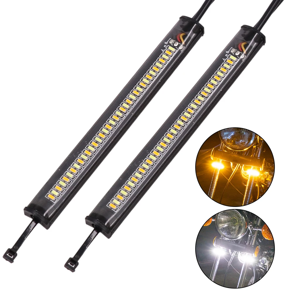 2PCS Universal Motorcycle LED Light Bar Turn Signal DRL 36LED 12V Two-color Flowing Water Daytime Running Light Front Fork Lamp
2PCS Universal Motorcycle LED Light Bar Turn Signal DRL 36LED 12V Two-color Flowing Water Daytime Running Light Front Fork Lamp