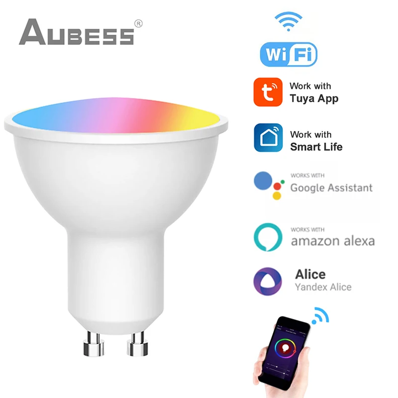 Tuya Zigbee / Wifi Gu10 LED Lights Bulb 4W RGBW Smart Life APP Control Led Lamp Works With Yandex Alice Google Home Alexa
Tuya Zigbee / Wifi Gu10 LED Lights Bulb 4W RGBW Smart Life APP Control Led Lamp Works With Yandex Alice Google Home Alexa