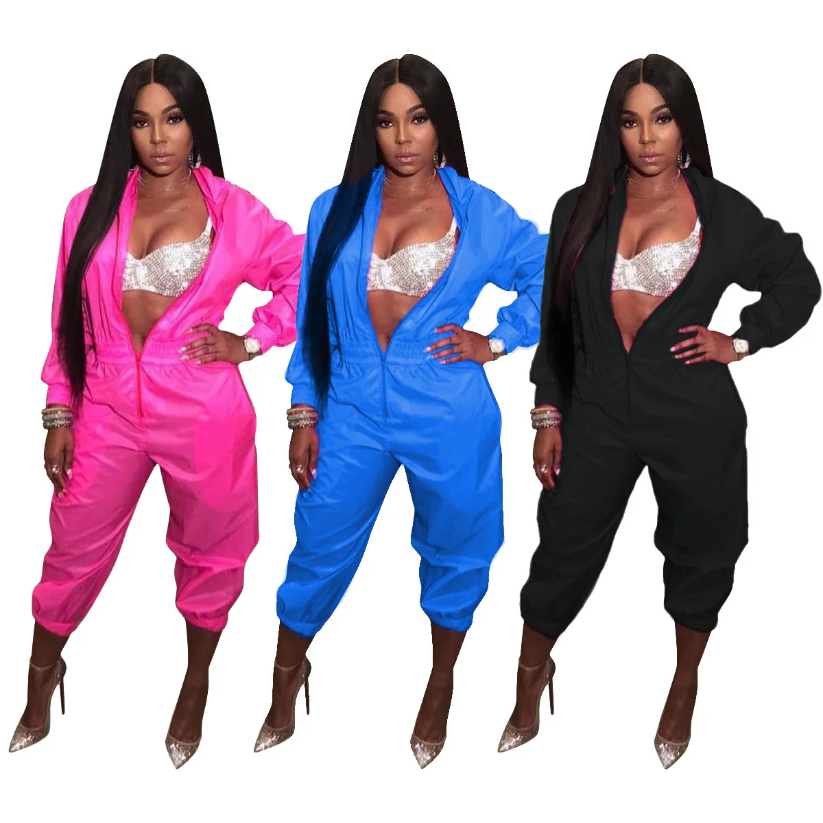 Echoine Casual Women's Sexy Solid Zipper Long Sleeve Jumpsuit 2022 Spring New One Piece Straight Romper Overalls Streetwear
Echoine Casual Women's Sexy Solid Zipper Long Sleeve Jumpsuit 2022 Spring New One Piece Straight Romper Overalls Streetwear