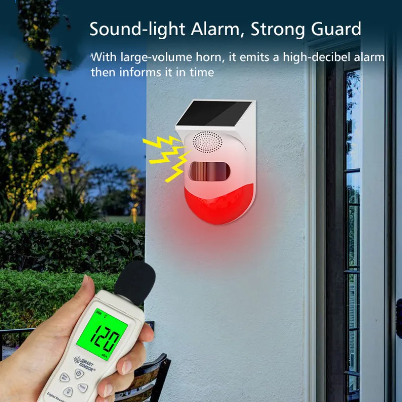 Solar Powered Infrared Motion Sensor Detector Siren Strobe Alarm System Waterproof For Home Yard Outdoor Security RF433 Supplies
Solar Powered Infrared Motion Sensor Detector Siren Strobe Alarm System Waterproof For Home Yard Outdoor Security RF433 Supplies