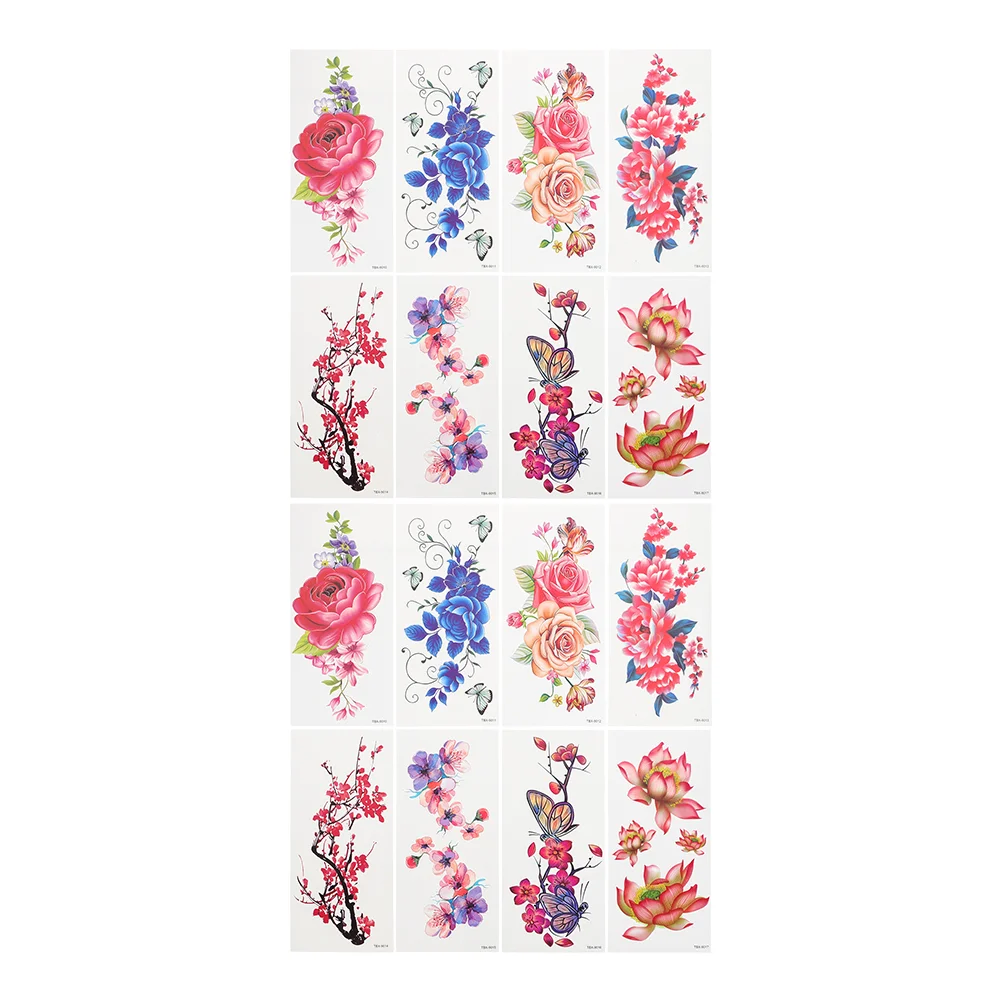16pcs Colorful Durable Colorful Floral Tattoos Tattoos Stickers for Adult Body Arms
16pcs Colorful Durable Colorful Floral Tattoos Tattoos Stickers for Adult Body Arms
