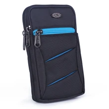 Men Nylon Small Cross body Shoulder Bags Belt Waist Pack High Quality Hook Unisex Fanny Cell Mobile Phone Case Cover Bag