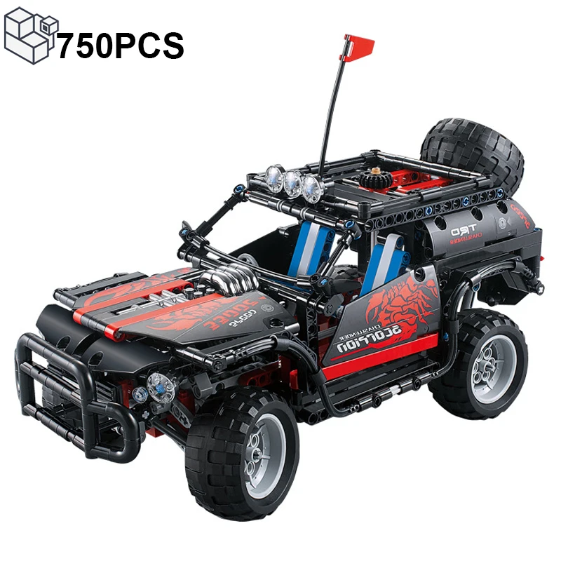 

750PCS Technical Jeep Off-Road Car Building Blocks Pickup Scorpion SUV DIY Truck Vehicle Model Bricks Toys For Gifts Kids Boys
