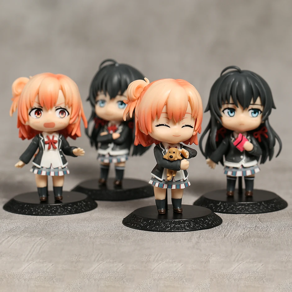 4pcs Q Version My Teen Romantic Comedy SNAFU Yuigahama Yui Yukinoshita Yukino Figure Model Toys Ornaments Present 
4pcs Q Version My Teen Romantic Comedy SNAFU Yuigahama Yui Yukinoshita Yukino Figure Model Toys Ornaments Present