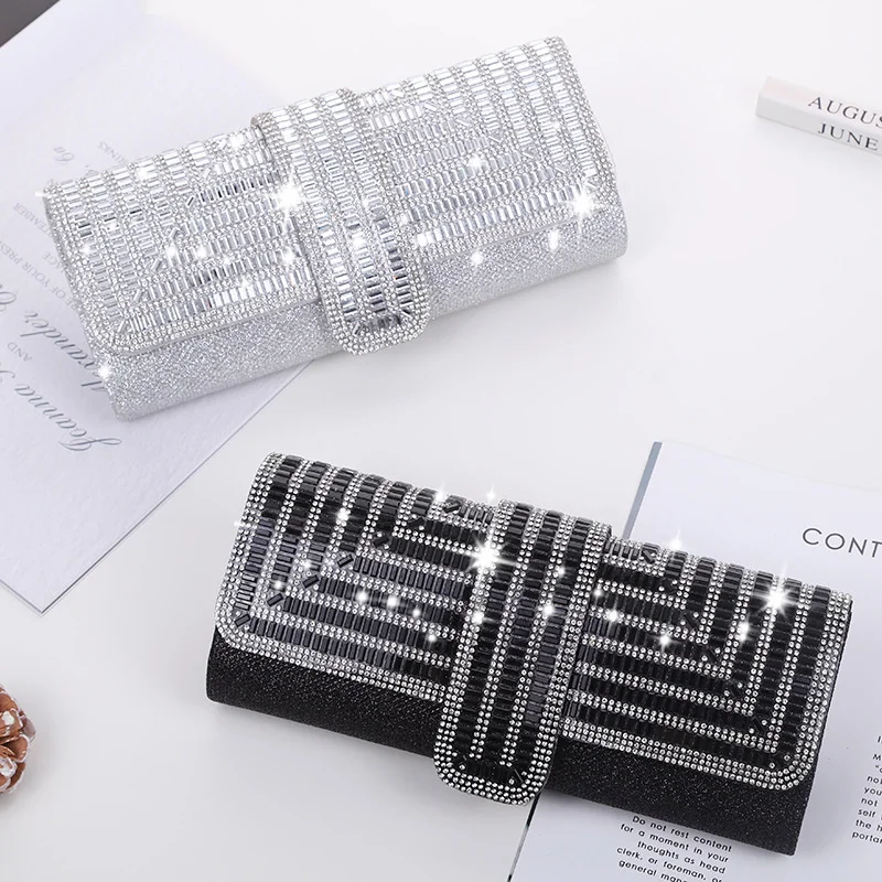 Design Handbag Elegant Party Clutch Bag Female Rhinestone Hasp Square Purse Soft Chain Messenger Bags for Women кошелек женский
Design Handbag Elegant Party Clutch Bag Female Rhinestone Hasp Square Purse Soft Chain Messenger Bags for Women кошелек женский