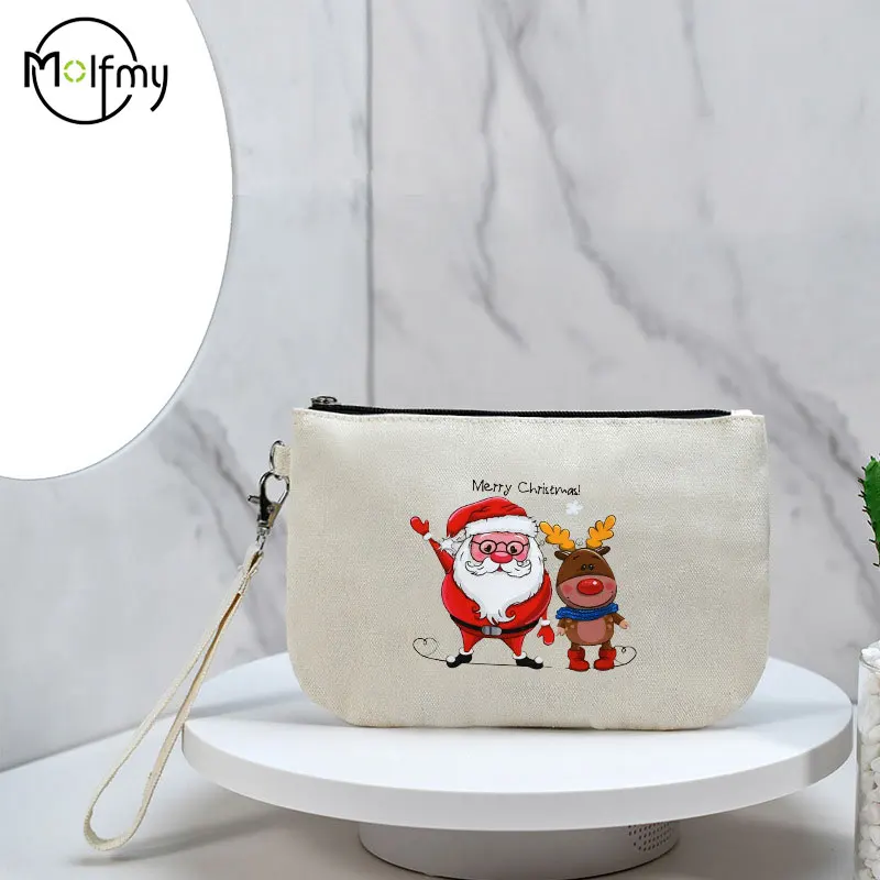 Christmas Women's Cosmetic Bag Canvas Makeup Bags for Makeup Good Gift Organizer Pouch Mobile Phone Lipstick Key Zipper Pocket
Christmas Women's Cosmetic Bag Canvas Makeup Bags for Makeup Good Gift Organizer Pouch Mobile Phone Lipstick Key Zipper Pocket