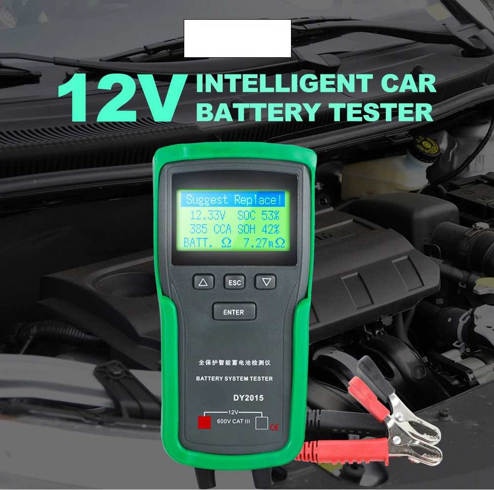 12V Auto Battery Load Tester Tools 100-1700CCA Load Tester Automotive Alternator Tester Digital Battery Analyzer
12V Auto Battery Load Tester Tools 100-1700CCA Load Tester Automotive Alternator Tester Digital Battery Analyzer