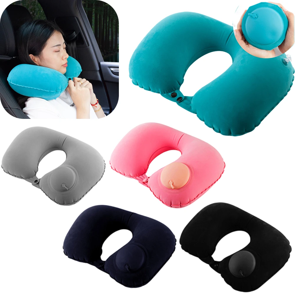 

U-образная надувная дорожная подушка, подушка для шеи, Автомобильная подушка для головы, подушка для путешествий, офиса, Подушка для сна, подушка для головы