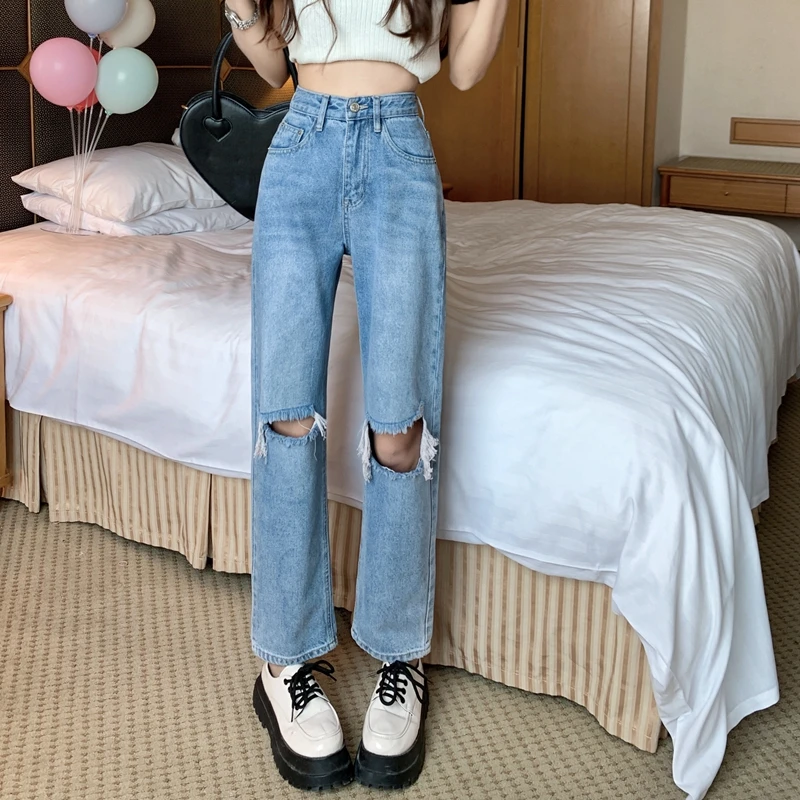 Straight Pants Ladies Ripped Jeans High Waist Loose Wide Leg Pants Ladies Jeans Y2K Summer Plus Size High Street Jean
Straight Pants Ladies Ripped Jeans High Waist Loose Wide Leg Pants Ladies Jeans Y2K Summer Plus Size High Street Jean