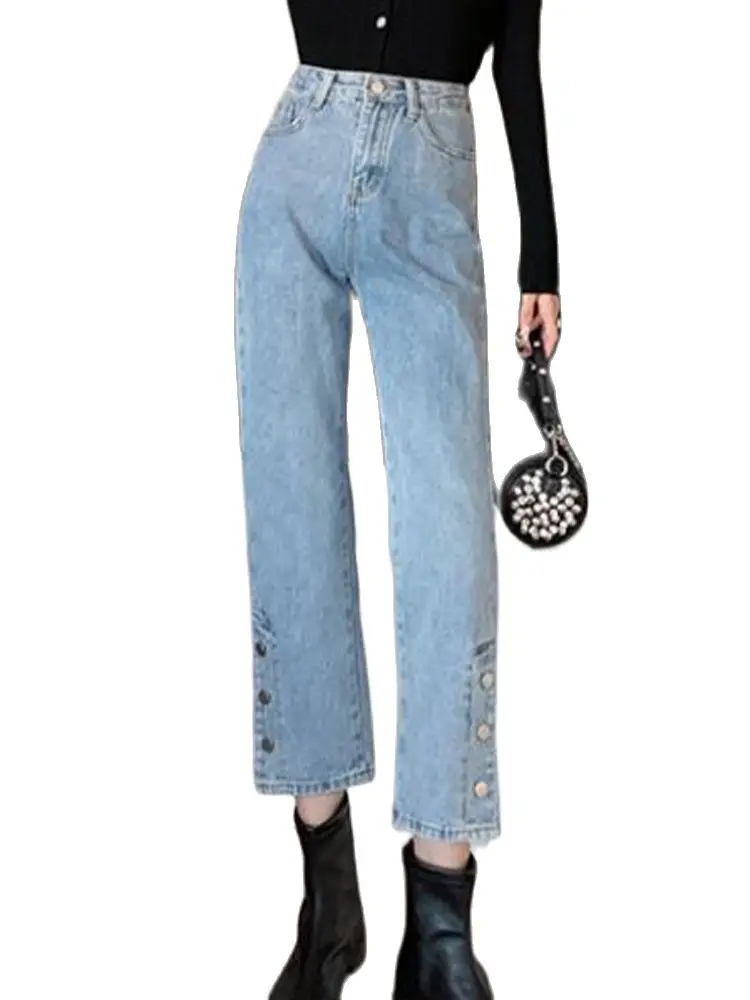 S-5Xl Casual Straight Jeans High Waist Loose And Thin Harem Nine-Point Pants 2022 New Korean Fashion Women'S Clothing
S-5Xl Casual Straight Jeans High Waist Loose And Thin Harem Nine-Point Pants 2022 New Korean Fashion Women'S Clothing