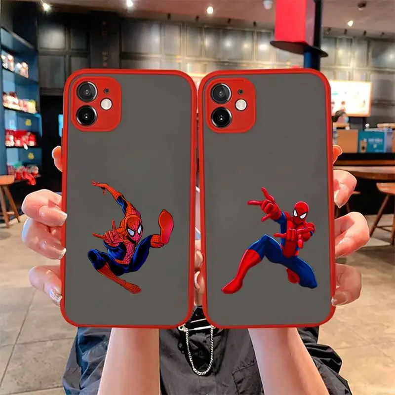 Disney Spiderman Phone Case for iPhone X XR XS 7 8 Plus 11 12 13 pro MAX 13mini Translucent Matte Case
Disney Spiderman Phone Case for iPhone X XR XS 7 8 Plus 11 12 13 pro MAX 13mini Translucent Matte Case