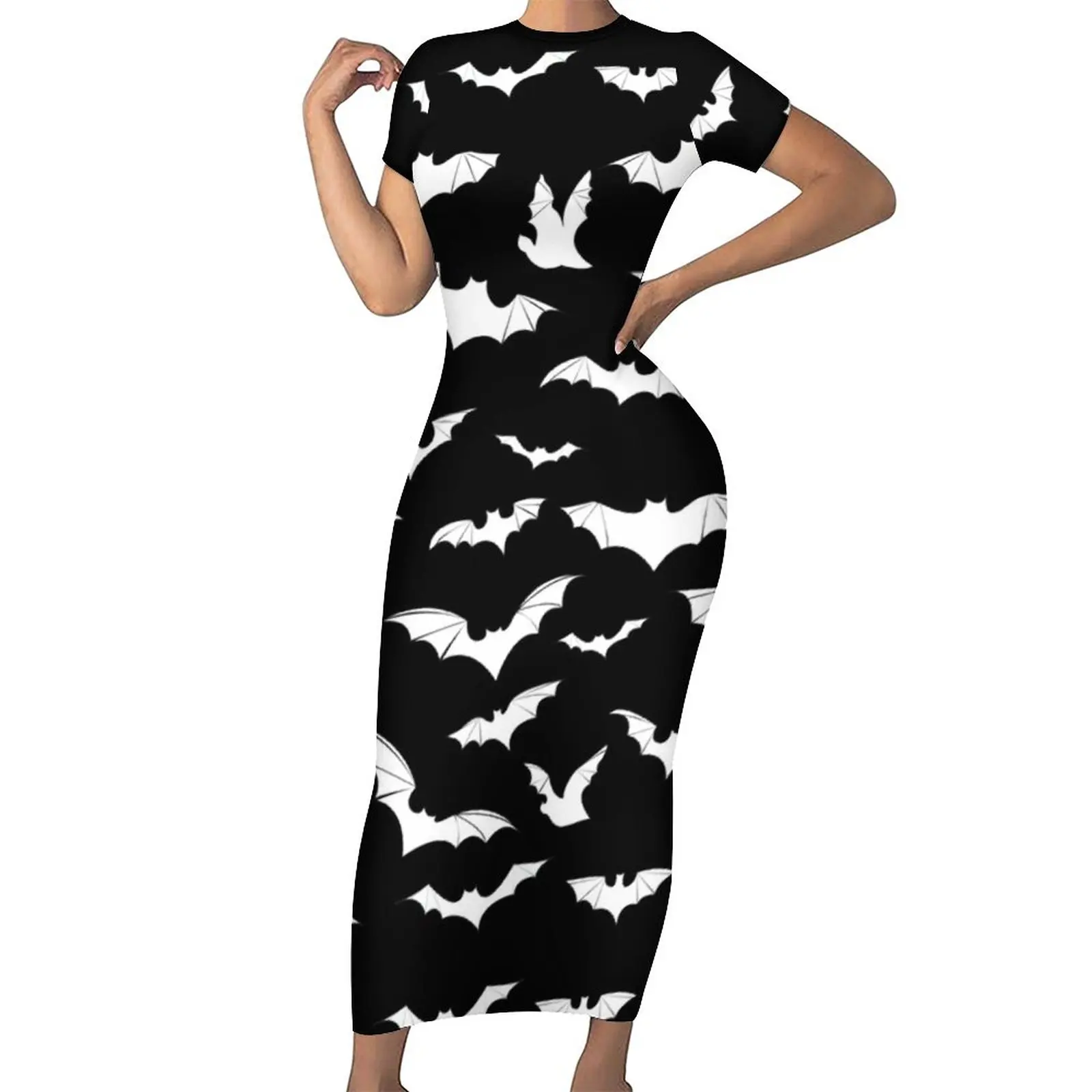 Gothic Art Halloween Dress Womens Cute White Bats Street Wear Bodycon Dress Spring Sexy Maxi Dresses Graphic Oversize Vestidos
Gothic Art Halloween Dress Womens Cute White Bats Street Wear Bodycon Dress Spring Sexy Maxi Dresses Graphic Oversize Vestidos