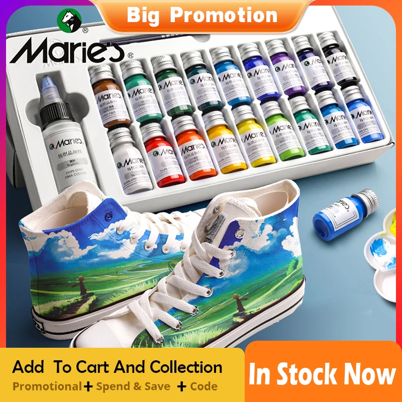 Marie’s Dope-Dyed Fiber Permanent Fabric Paint Set 12/36 Colors 10ml/Tube Textile Acrylic Paints for Clothes Canvas Waterproof
Marie’s Dope-Dyed Fiber Permanent Fabric Paint Set 12/36 Colors 10ml/Tube Textile Acrylic Paints for Clothes Canvas Waterproof