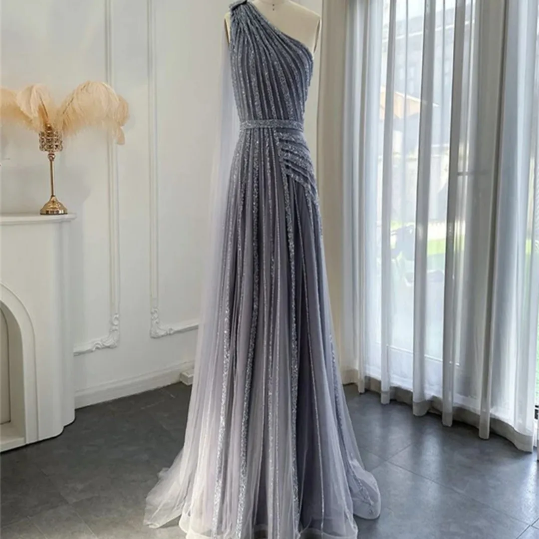 Elegant One Shoulder Mermaid Prom Dress Tulle Sleeveless Evening Dress gala Saudi Arabia Women's Formal Request Party Wedding
Elegant One Shoulder Mermaid Prom Dress Tulle Sleeveless Evening Dress gala Saudi Arabia Women's Formal Request Party Wedding
