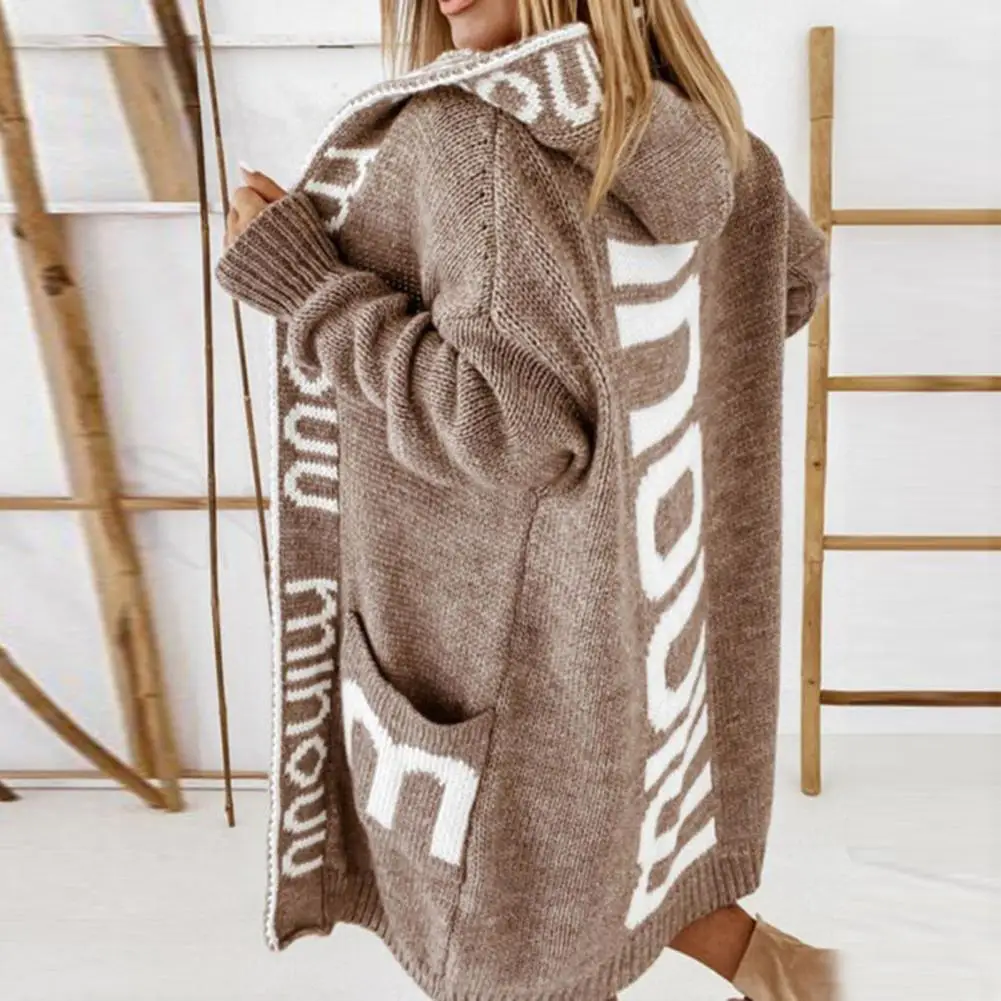 Chic Hooded Knitwear Thickened Coldproof Sweater Jacket Autumn Winter Women Midi Knitted Cardigan Sweater
Chic Hooded Knitwear Thickened Coldproof Sweater Jacket Autumn Winter Women Midi Knitted Cardigan Sweater