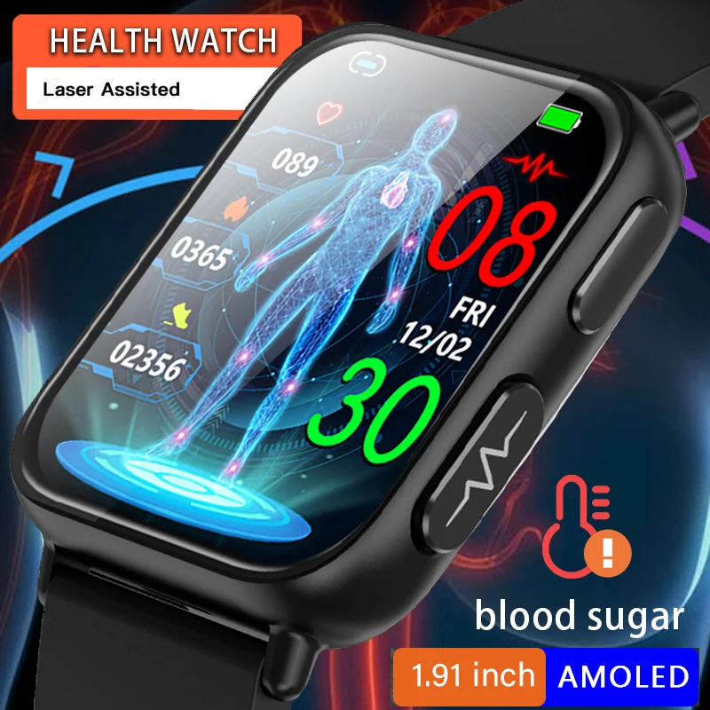 2023 Painless Non-invasive Blood Sugar Smart Watch Men elder Laser Treatment Health Pressure Smartwatch Old man Glucometer Watch
2023 Painless Non-invasive Blood Sugar Smart Watch Men elder Laser Treatment Health Pressure Smartwatch Old man Glucometer Watch