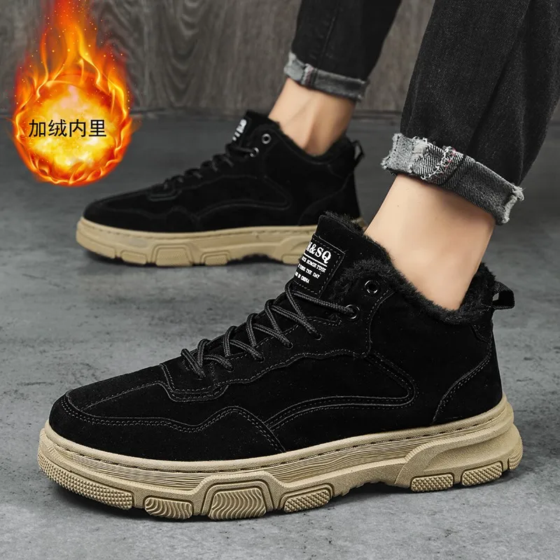 Мужские ботинки на меху, черные непромокаемые ботильоны с плюшевой подкладкой, Нескользящие, теплая обувь для улицы и походов, зима 2019
Мужские ботинки на меху, черные непромокаемые ботильоны с плюшевой подкладкой, Нескользящие, теплая обувь для улицы и походов, зима 2019