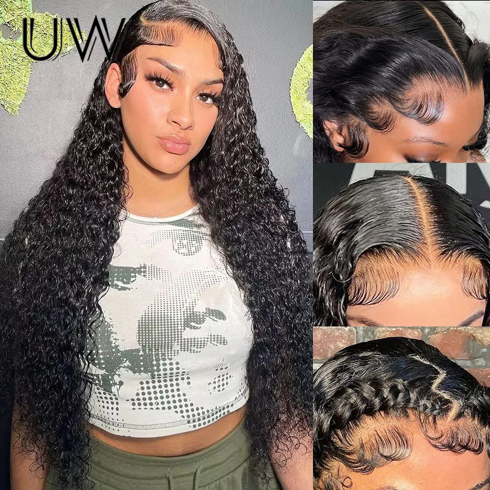 4x4 13x4 Deep Wave HD Transparent Lace Front Wig for Black Women 180% 5x5 13x6 Brazilian Deep Curly Lace Frontal Wigs 
4x4 13x4 Deep Wave HD Transparent Lace Front Wig for Black Women 180% 5x5 13x6 Brazilian Deep Curly Lace Frontal Wigs