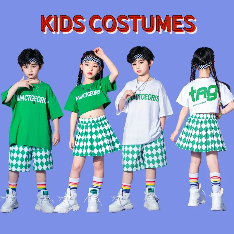 Jazz Costumes Kids Hip Hop Clothing Top Pleated Skirt Shorts Cheerleading Performance Dance Clothes Boys Girls Stage Wear XS3901
Jazz Costumes Kids Hip Hop Clothing Top Pleated Skirt Shorts Cheerleading Performance Dance Clothes Boys Girls Stage Wear XS3901
