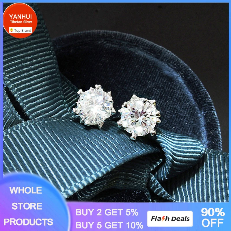 With Credentials 100% Real Silver Needle Earrings Natural Cubic Zirconia Stud Earrings for Women Trendy Allergy Free Jewelry
With Credentials 100% Real Silver Needle Earrings Natural Cubic Zirconia Stud Earrings for Women Trendy Allergy Free Jewelry