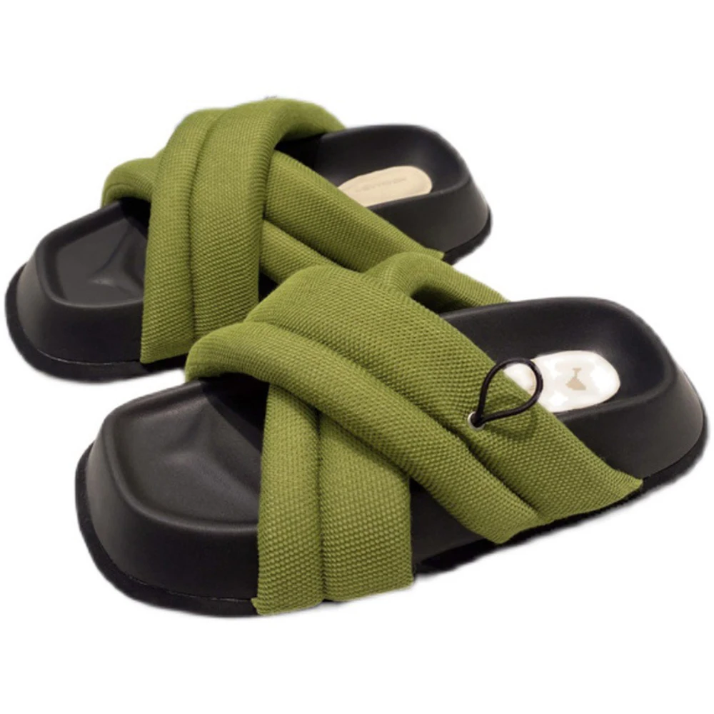 Women's Platform Slippers 2022 Summer Fashion Cross Solid Color Outdoor Flat Non-slip Slippers Shoes for Woman Sandals ks348
Women's Platform Slippers 2022 Summer Fashion Cross Solid Color Outdoor Flat Non-slip Slippers Shoes for Woman Sandals ks348