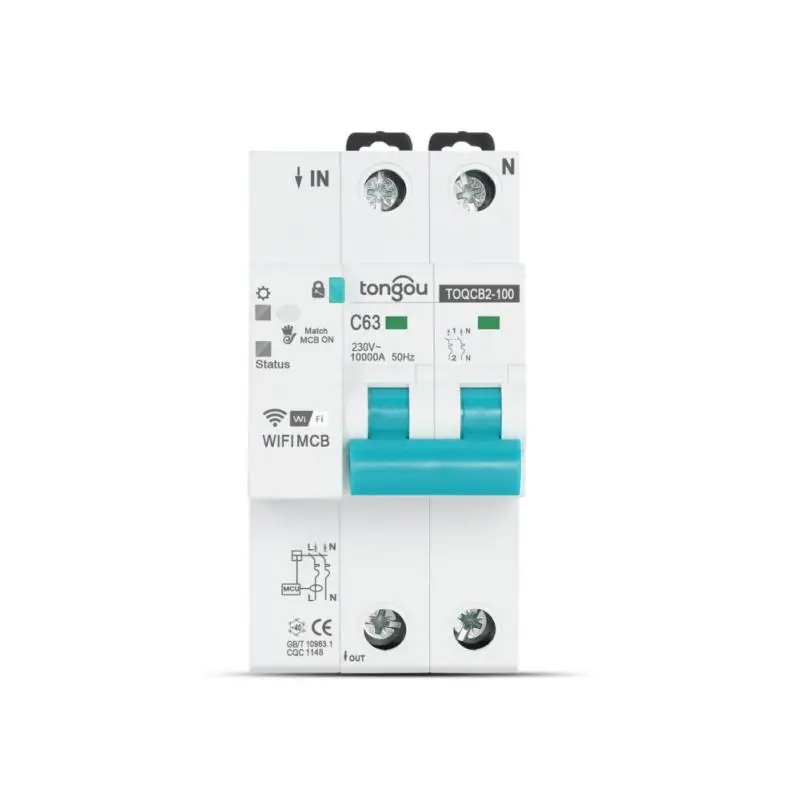 TUYA WIFI 2p Measurement Circuit Breaker Smart Life Timer Remote Control Wireless Automatic MCB Reclosing Switch 63A Breaker
TUYA WIFI 2p Measurement Circuit Breaker Smart Life Timer Remote Control Wireless Automatic MCB Reclosing Switch 63A Breaker