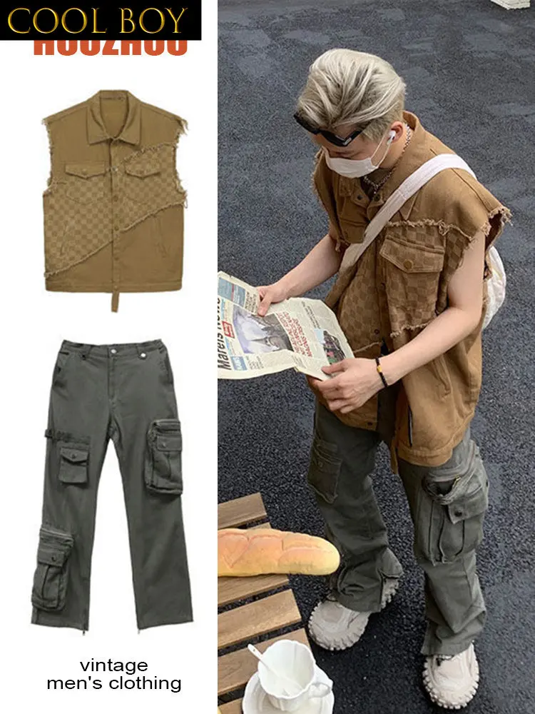 F GIRLS Vintage Cargo Vest Male Retro Men's Summer Sleeveless Men Japanese Streetwear
F GIRLS Vintage Cargo Vest Male Retro Men's Summer Sleeveless Men Japanese Streetwear