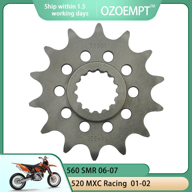 OZOEMPT 520-14T Motorcycle Front Sprocket Apply to 500 XCF-W 505 SX-F,XC-F,XC-W 520 EXC Enduro Racing,MXC Racing 560 SMR
OZOEMPT 520-14T Motorcycle Front Sprocket Apply to 500 XCF-W 505 SX-F,XC-F,XC-W 520 EXC Enduro Racing,MXC Racing 560 SMR