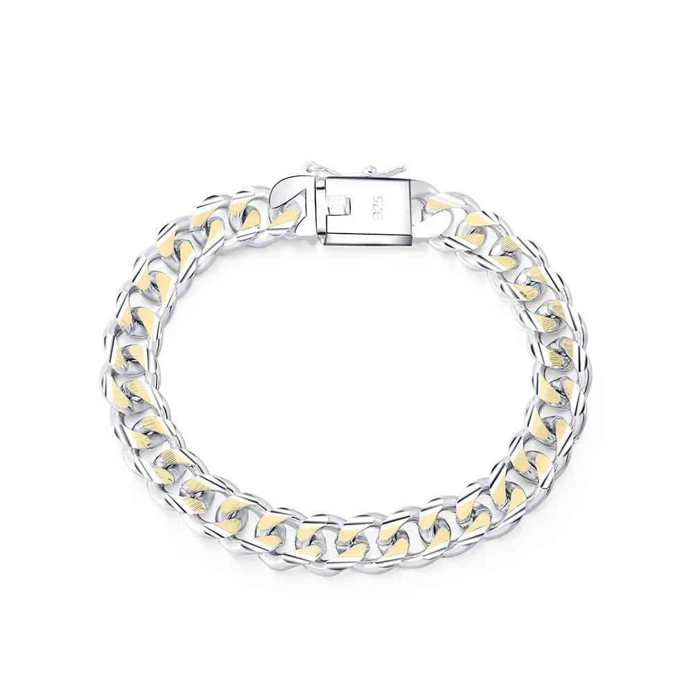 European and American Quality Fashion Exquisite Silver Jewelry Personality Men's Points Side Square Buckle Bracelet 2022 New
European and American Quality Fashion Exquisite Silver Jewelry Personality Men's Points Side Square Buckle Bracelet 2022 New