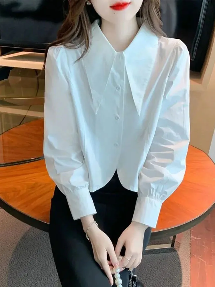 Jmprs Chiffon Women White Shirt Office Ladies Korean Long Sleeve Button Up Shirt Fashion Turn Down Collar Spring Elegant Tops
Jmprs Chiffon Women White Shirt Office Ladies Korean Long Sleeve Button Up Shirt Fashion Turn Down Collar Spring Elegant Tops