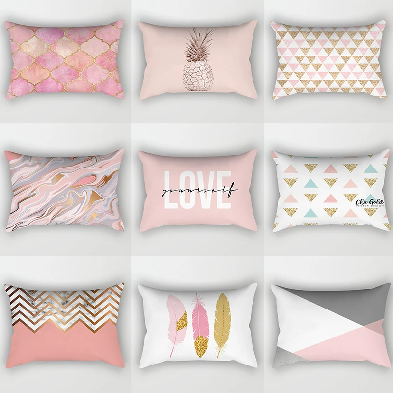 INS Rose Gold Throw Pillow Case Geometric Cushion Cover Home Sofa Decorative Pillows Cushion Pillows 30x50CM
INS Rose Gold Throw Pillow Case Geometric Cushion Cover Home Sofa Decorative Pillows Cushion Pillows 30x50CM
