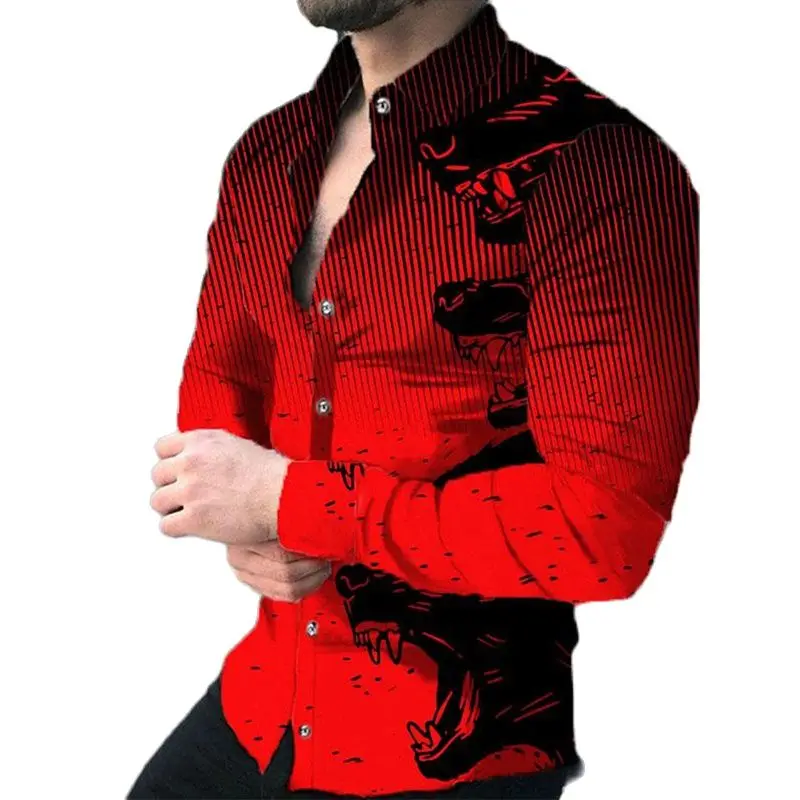 New Fashion Men Shirts Turn-down Collar Buttoned Shirt Casual Designer Stripe Print Long Sleeve Tops Men's Clothes Club Cardigan
New Fashion Men Shirts Turn-down Collar Buttoned Shirt Casual Designer Stripe Print Long Sleeve Tops Men's Clothes Club Cardigan