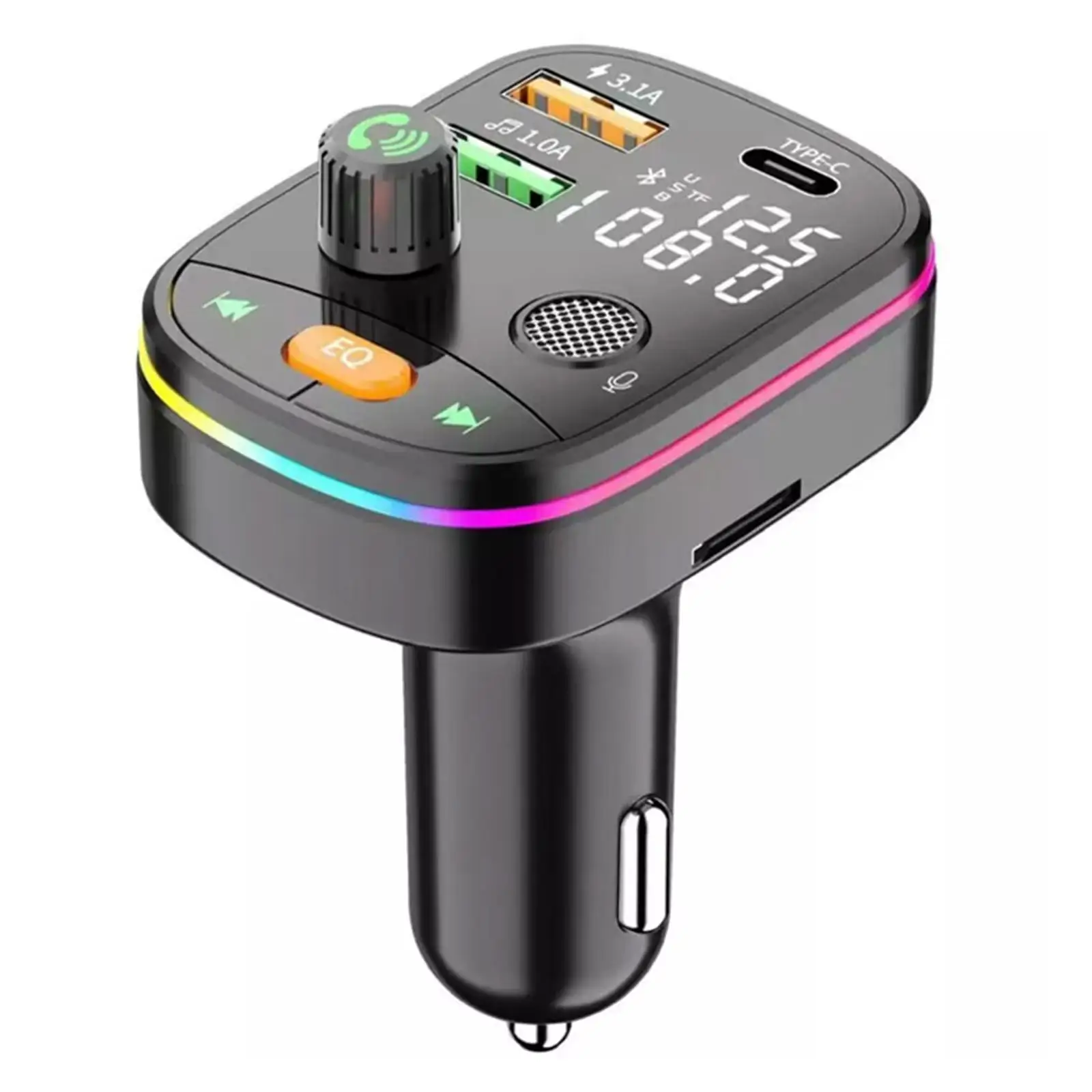 

Bluetooth 5.0 Wireless FM Transmitter Q9 Car Bluetooth MP3 Hands-free Calling Voltage Display PD Fast Charge Lossless Sound