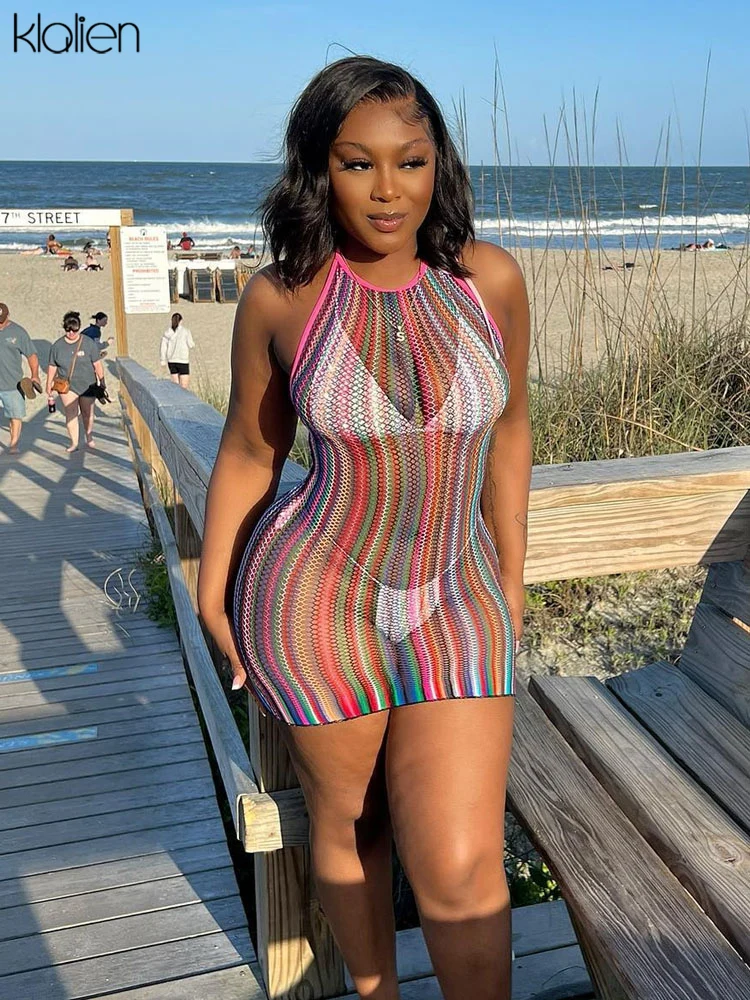 KLALIEN Fashion Sexy See Through Mesh Mini Bodycon Dress Summer Beach Holiday Dress Female Streetwear Y2K New 2022 Hot Sale
KLALIEN Fashion Sexy See Through Mesh Mini Bodycon Dress Summer Beach Holiday Dress Female Streetwear Y2K New 2022 Hot Sale