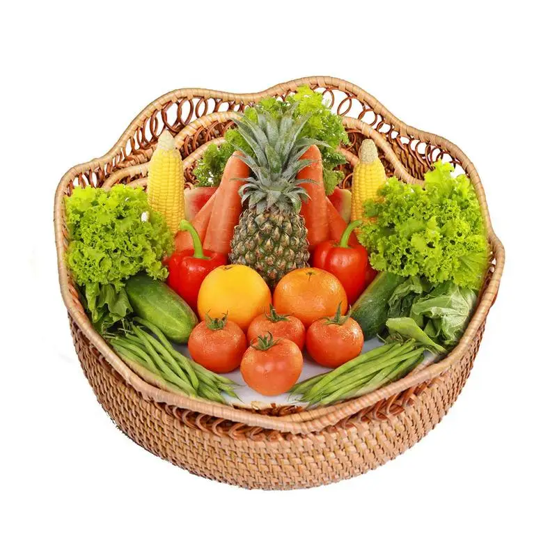3pcs Kitchen Handmade Natural Woven Wicker Fruit Basket Hollow Easy To Clean Storage Vegetable Egg Sundries Sorting Bread
3pcs Kitchen Handmade Natural Woven Wicker Fruit Basket Hollow Easy To Clean Storage Vegetable Egg Sundries Sorting Bread