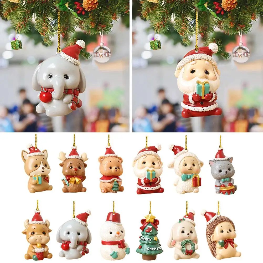 2D Flat Christmas Cartoon Animal Christmas Tree Pendants Gift Xmas Decor Hanging Ornament Acrylic Flat For Home Party Navid L5D8 
2D Flat Christmas Cartoon Animal Christmas Tree Pendants Gift Xmas Decor Hanging Ornament Acrylic Flat For Home Party Navid L5D8
