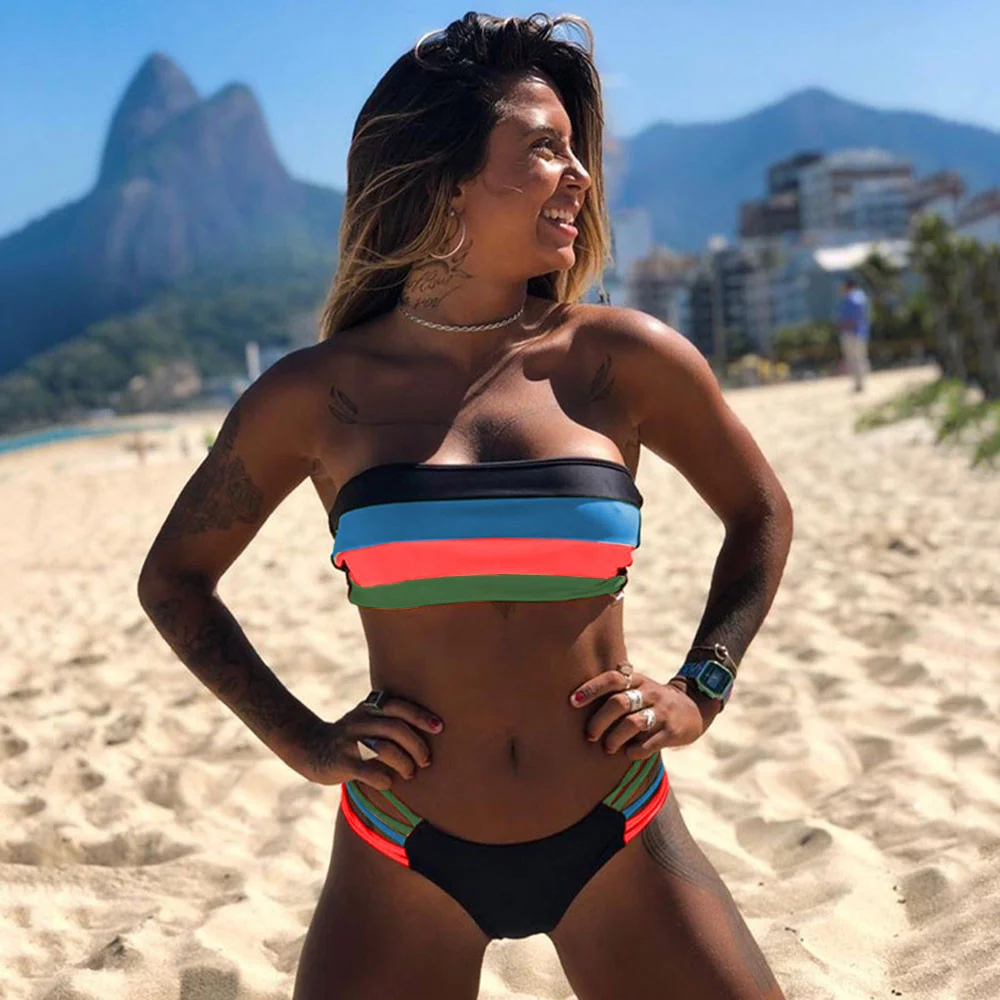 Sexy Solid High Leg Bandeau bikini set 2020 Swimwear female two pieces swimsuit High Waist Bikini Women Bathing Suit biquini
Sexy Solid High Leg Bandeau bikini set 2020 Swimwear female two pieces swimsuit High Waist Bikini Women Bathing Suit biquini
