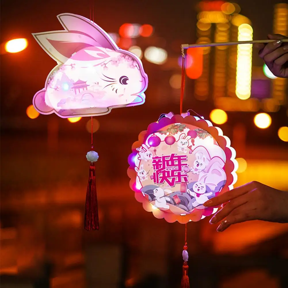 Rabbit Lantern Flicker-Free Exquisite Pattern Tassel Design Non-Fading Decorative PVC Chinese New Year LED Lantern Hanging Decor
Rabbit Lantern Flicker-Free Exquisite Pattern Tassel Design Non-Fading Decorative PVC Chinese New Year LED Lantern Hanging Decor