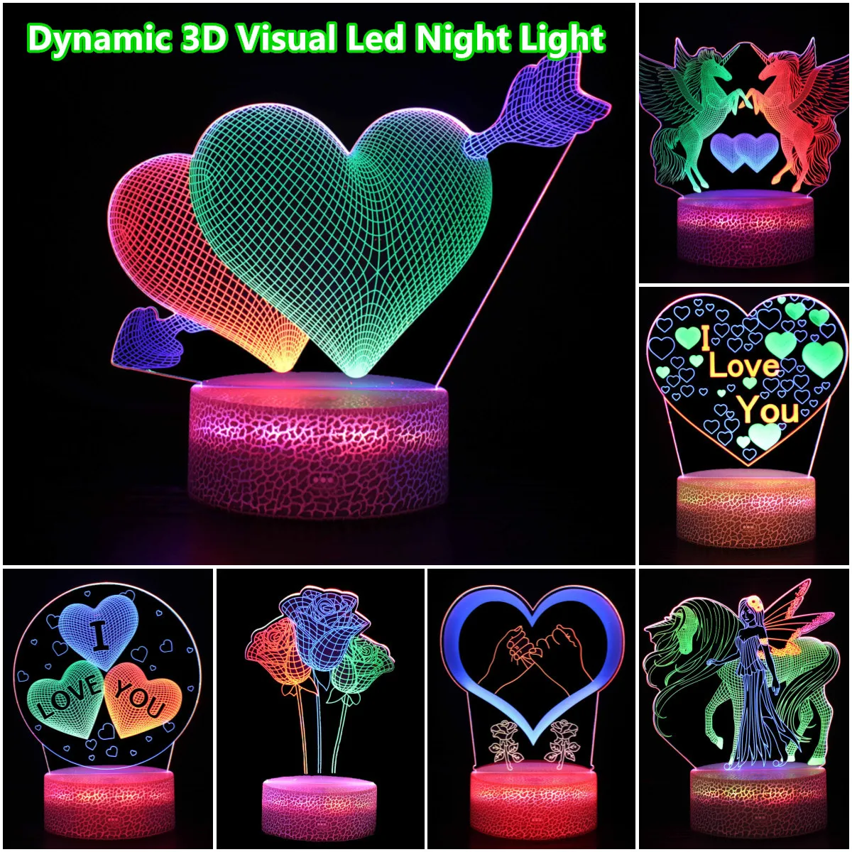 I Love You Gifts 3D Illusion Lamp LED Touch Switch or Timing Remote Control Colorful Dynamic Visual Led Night Light Home Decor
I Love You Gifts 3D Illusion Lamp LED Touch Switch or Timing Remote Control Colorful Dynamic Visual Led Night Light Home Decor