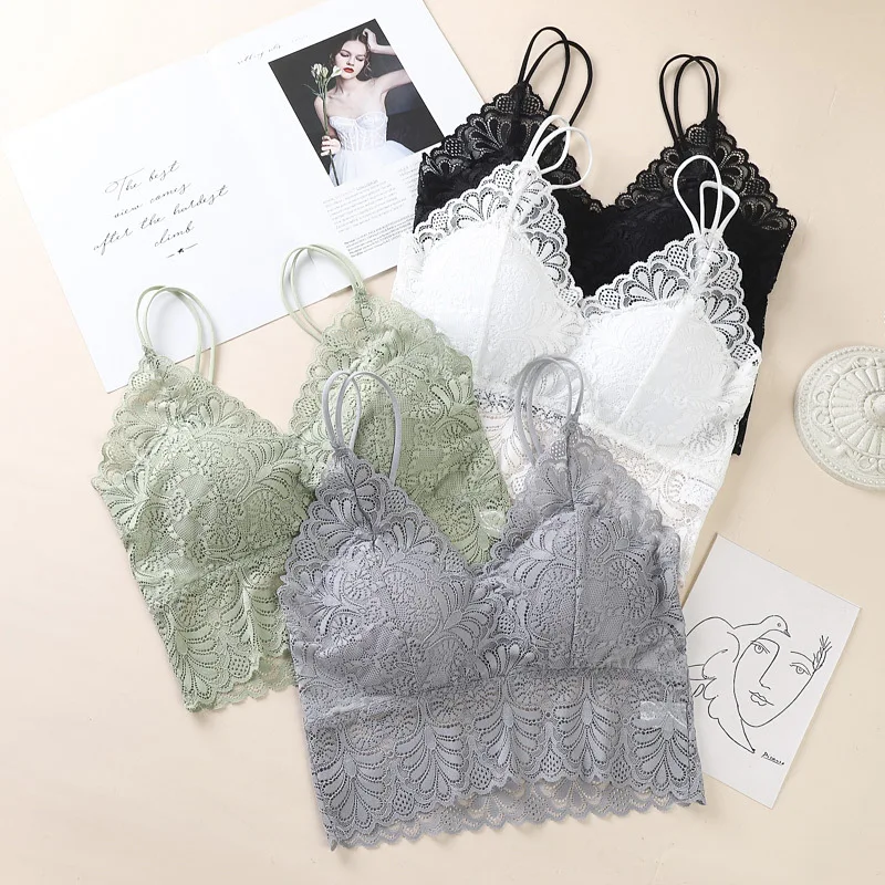 Floral Bralette Padded Push Up Lace Bras for Women Sexy Lingerie Corset Camis Underwear Wire Free Sheer Bra Crop Tops Brassiere
Floral Bralette Padded Push Up Lace Bras for Women Sexy Lingerie Corset Camis Underwear Wire Free Sheer Bra Crop Tops Brassiere