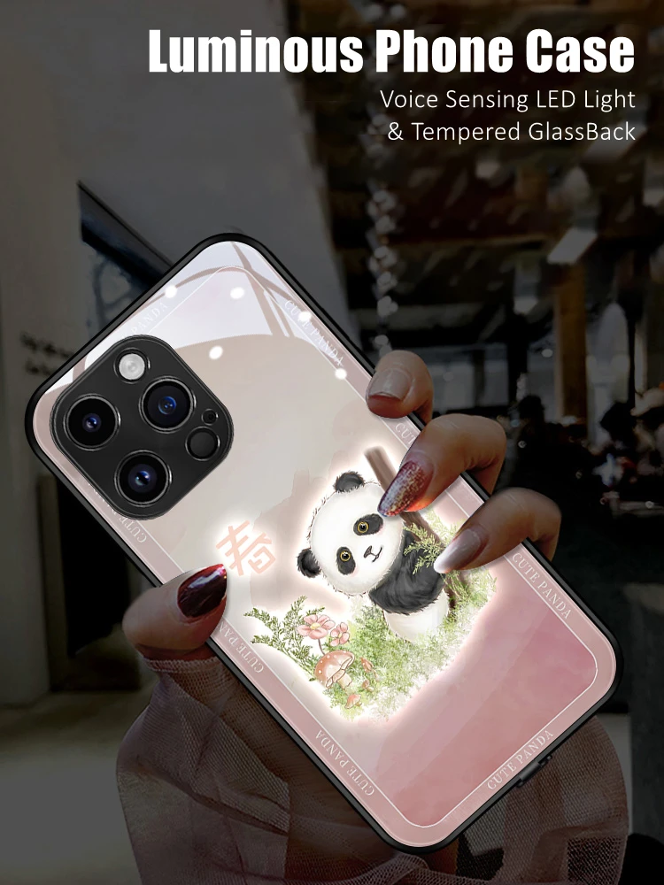 Couples Cute Panda LED Light Glowing Luminous Tempered Glass Phone Case for OnePlus 6 6T 7 7T 8 8T 9 9R 10 Ace Nord N20 N200 Pro
Couples Cute Panda LED Light Glowing Luminous Tempered Glass Phone Case for OnePlus 6 6T 7 7T 8 8T 9 9R 10 Ace Nord N20 N200 Pro
